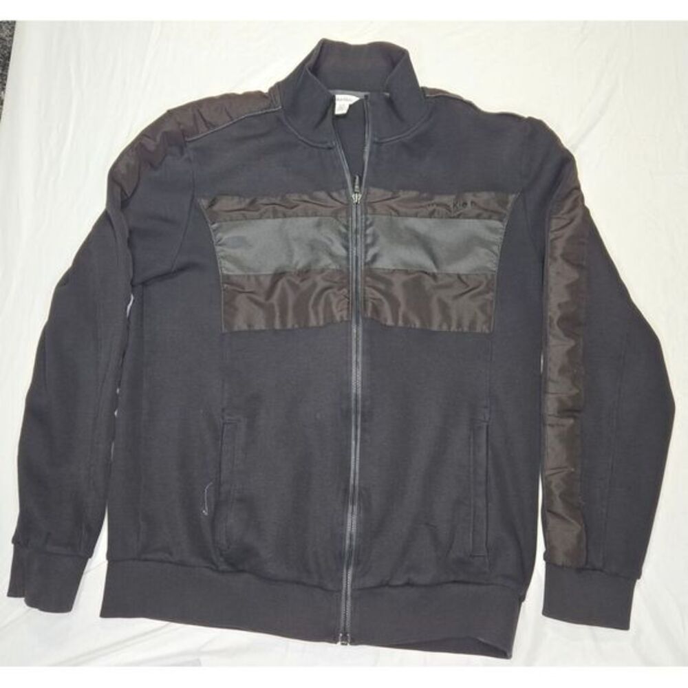 Calvin Klein Track Jacket with Contrast Panels Full Zip Athletic Casual Men's‎ L
